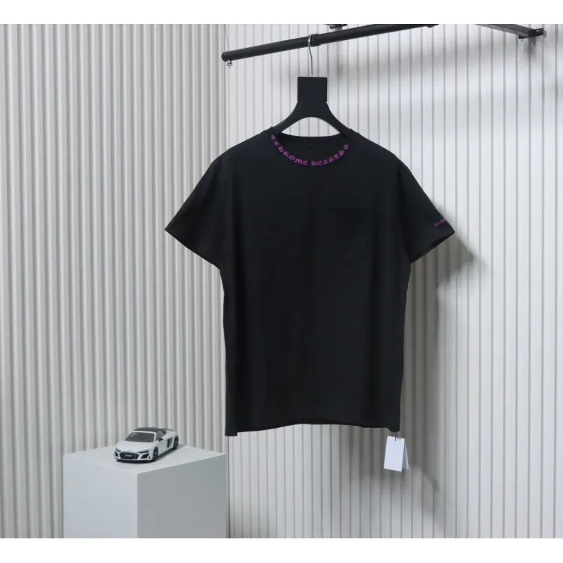Chrome Hearts Neckline Sanskrit Print Short Sleeve Pink
