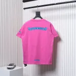 Chrome Hearts New Chrome Hearts Scroll Banner Dopamine Color Pocket T-shirt Pink CH2024