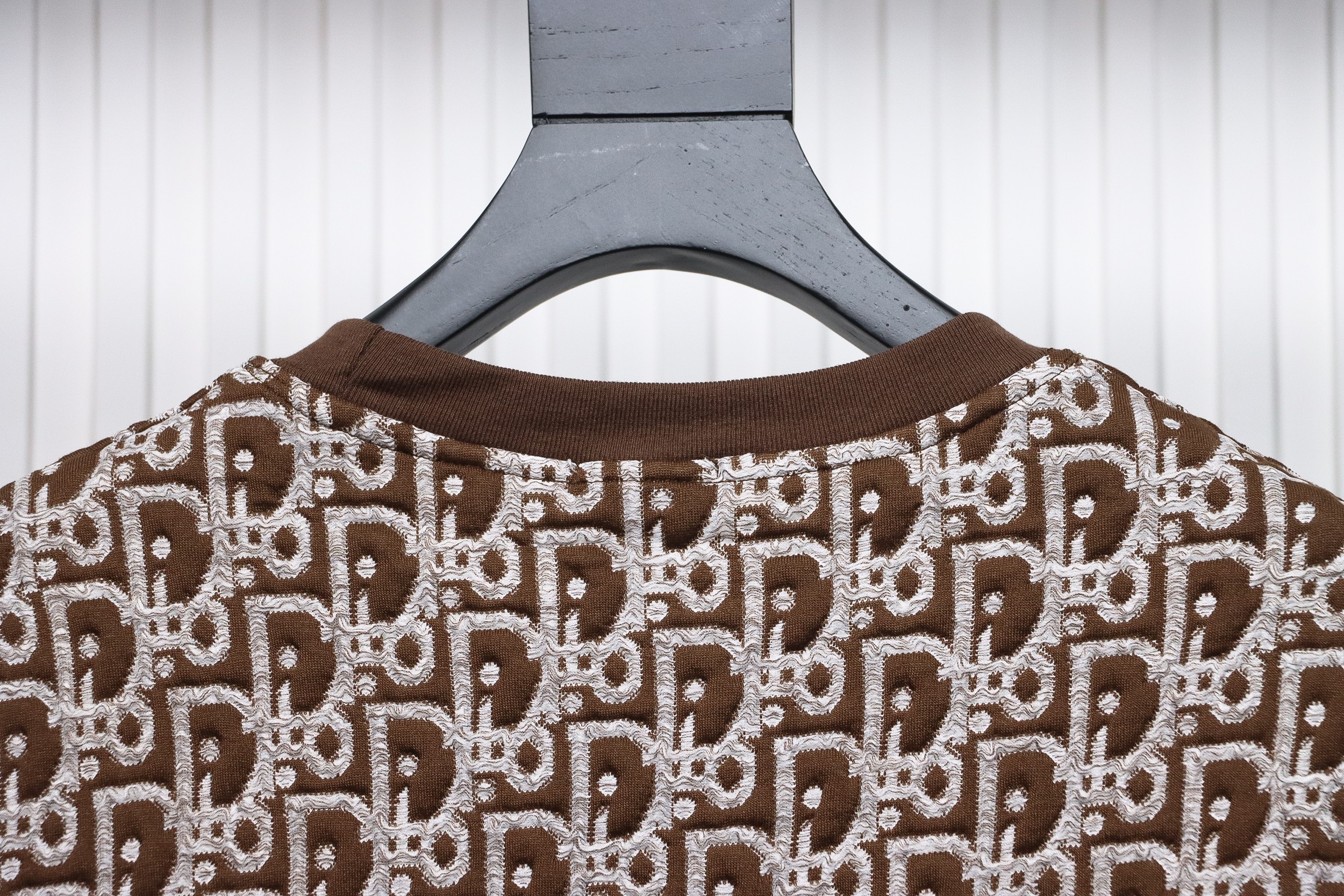 Dior 24ss full print monogram jacquard short sleeves Brown