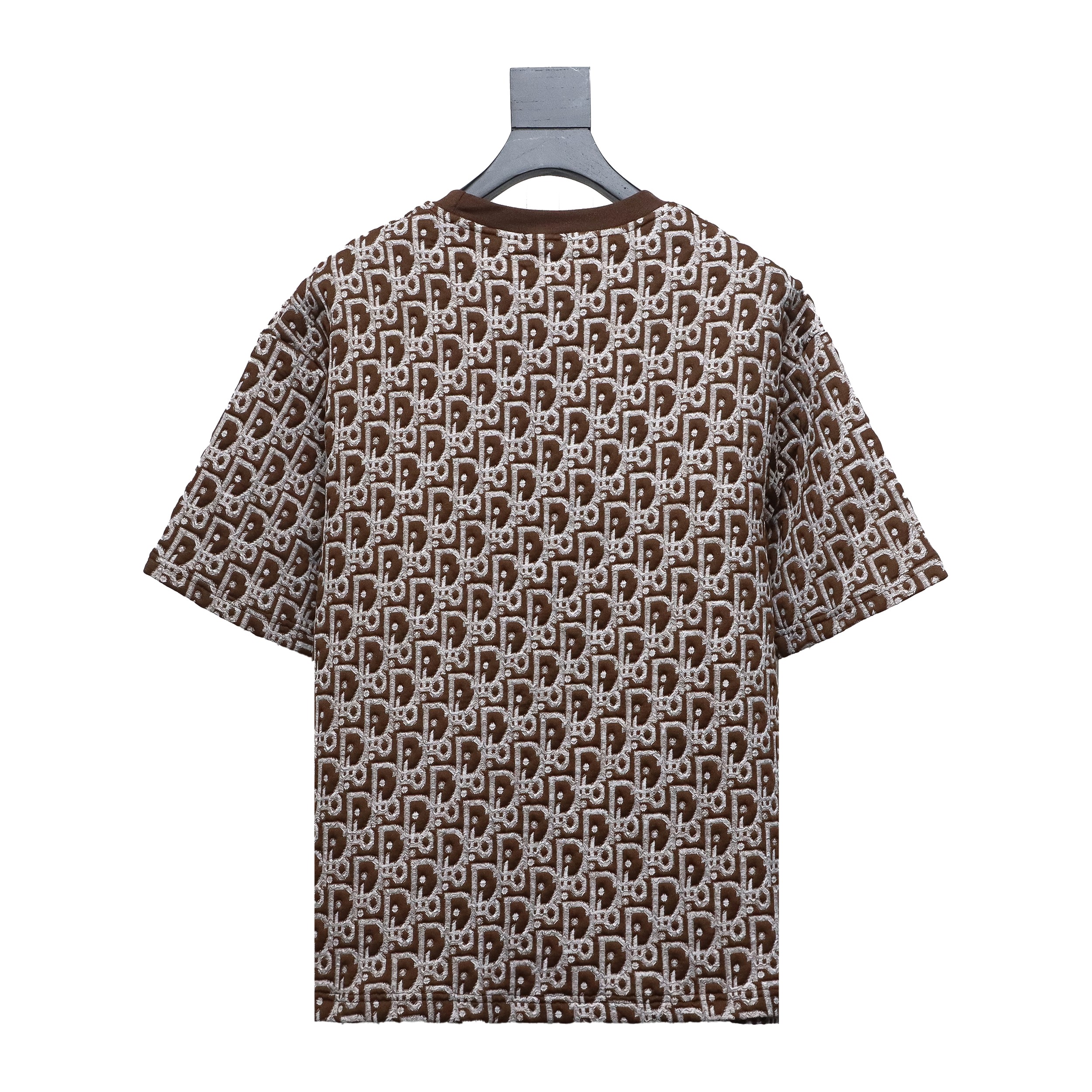 Dior 24ss full print monogram jacquard short sleeves Brown