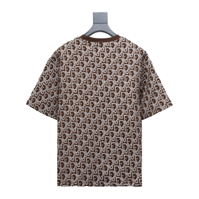 Dior 24ss full print monogram jacquard short sleeves Brown 02