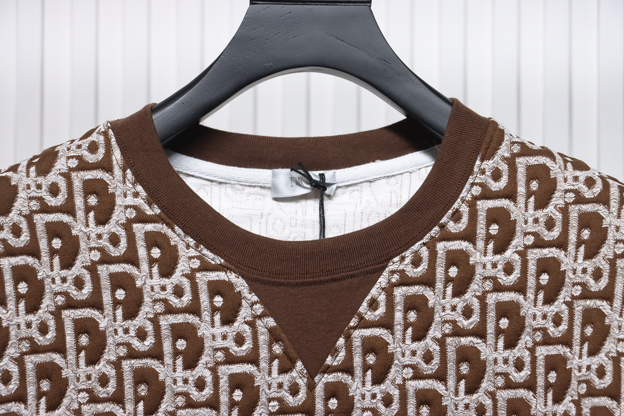 Dior 24ss full print monogram jacquard short sleeves Brown