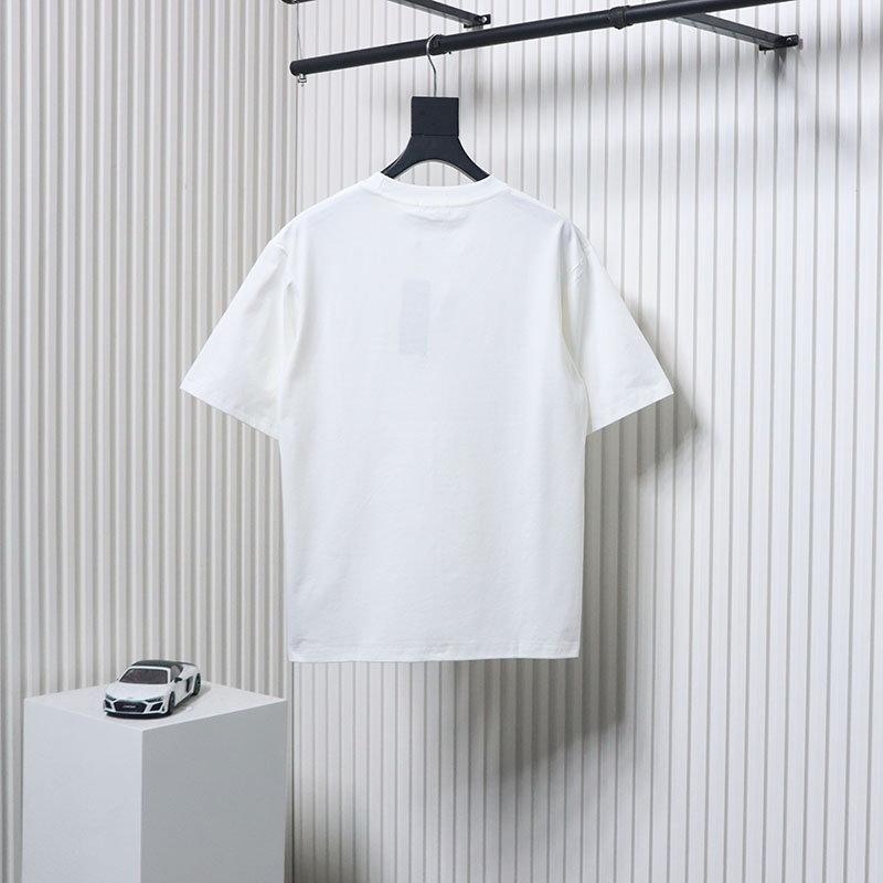 Dior 25ss chest embroidered patch short sleeve White