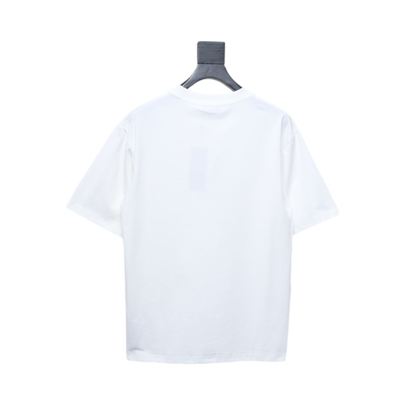 Dior 25ss chest embroidered patch short sleeve White