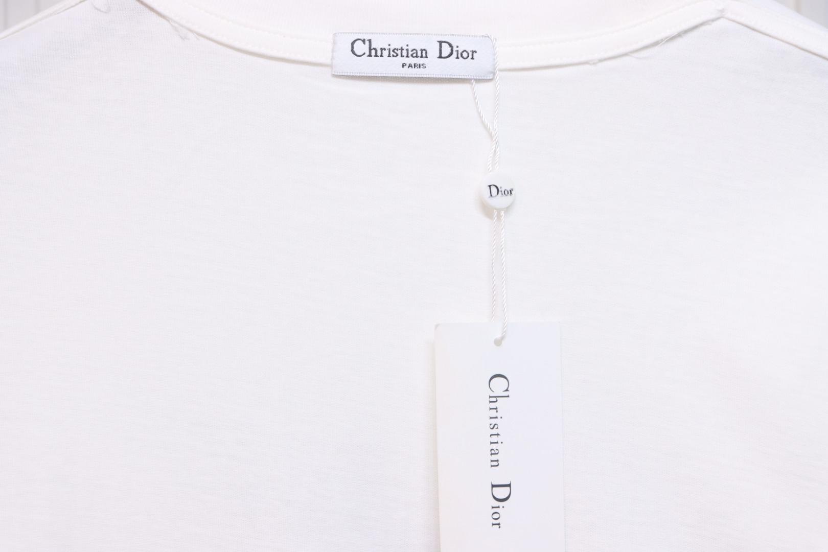 Dior 25ss hand-painted letter print short sleeve White