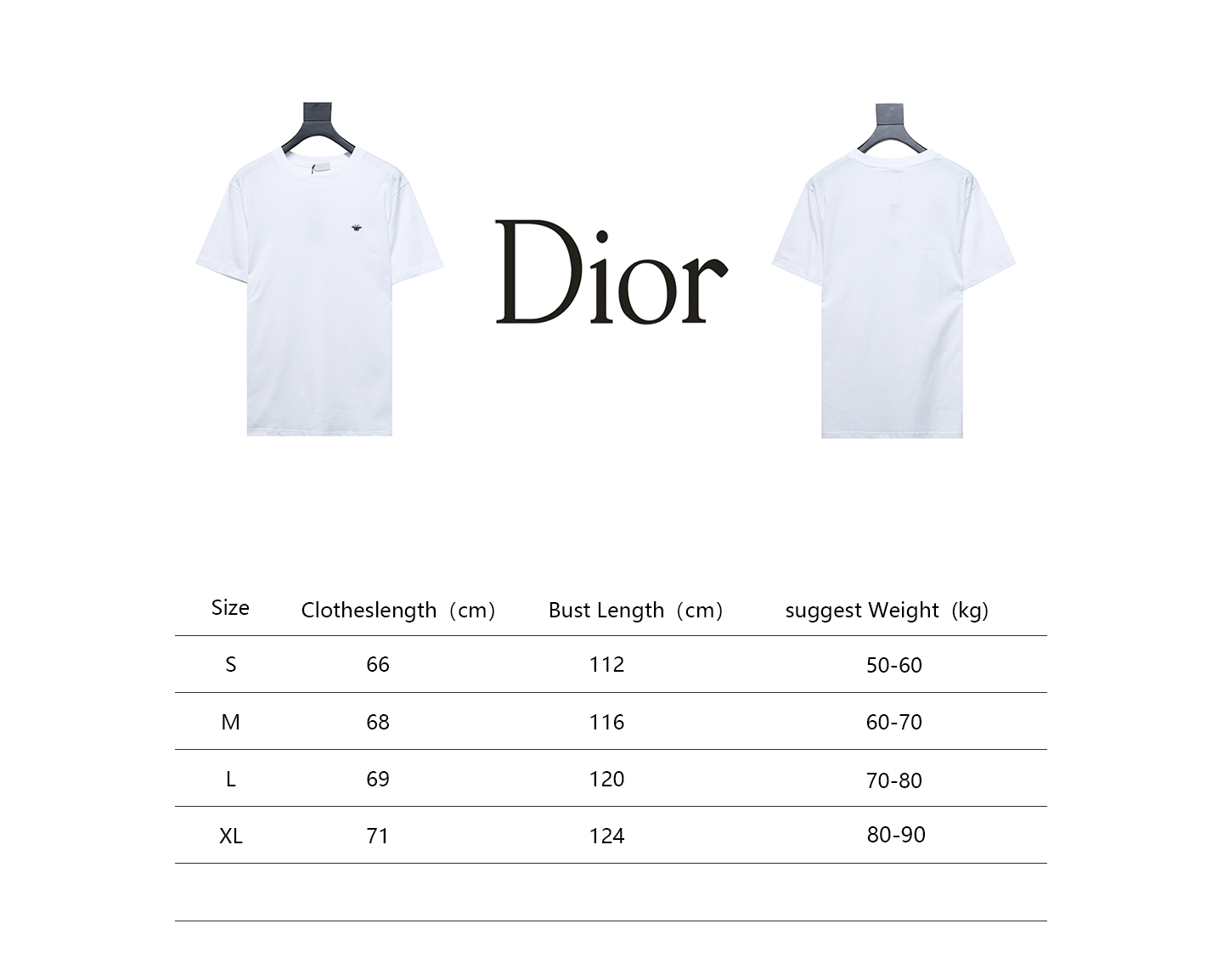 Dior classic bee embroidered short sleeve white