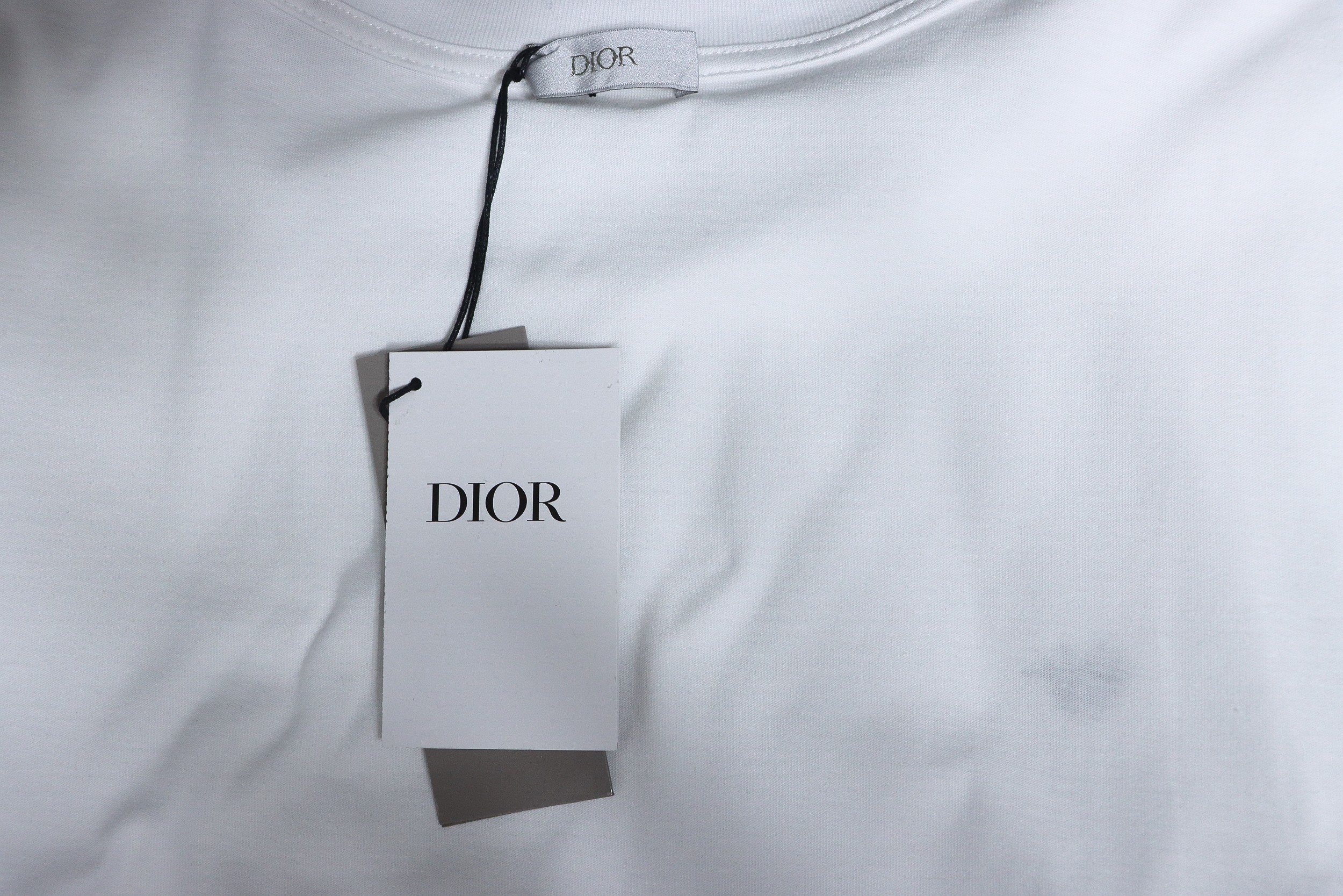 Dior classic bee embroidered short sleeve white