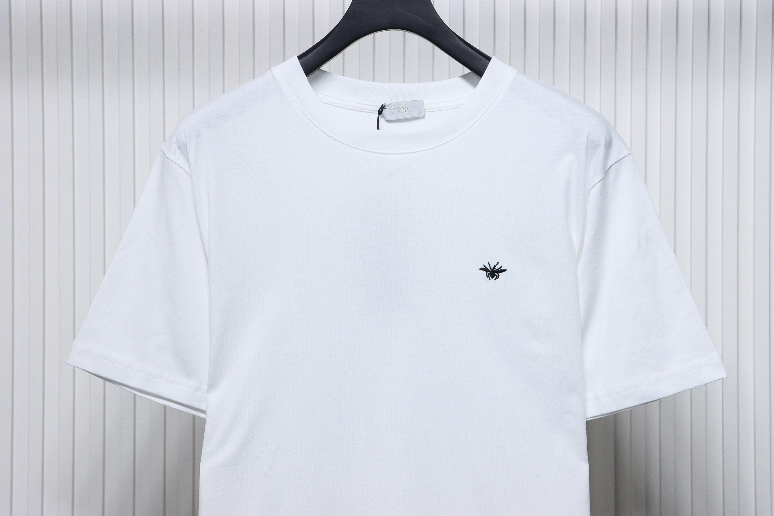 Dior classic bee embroidered short sleeve white