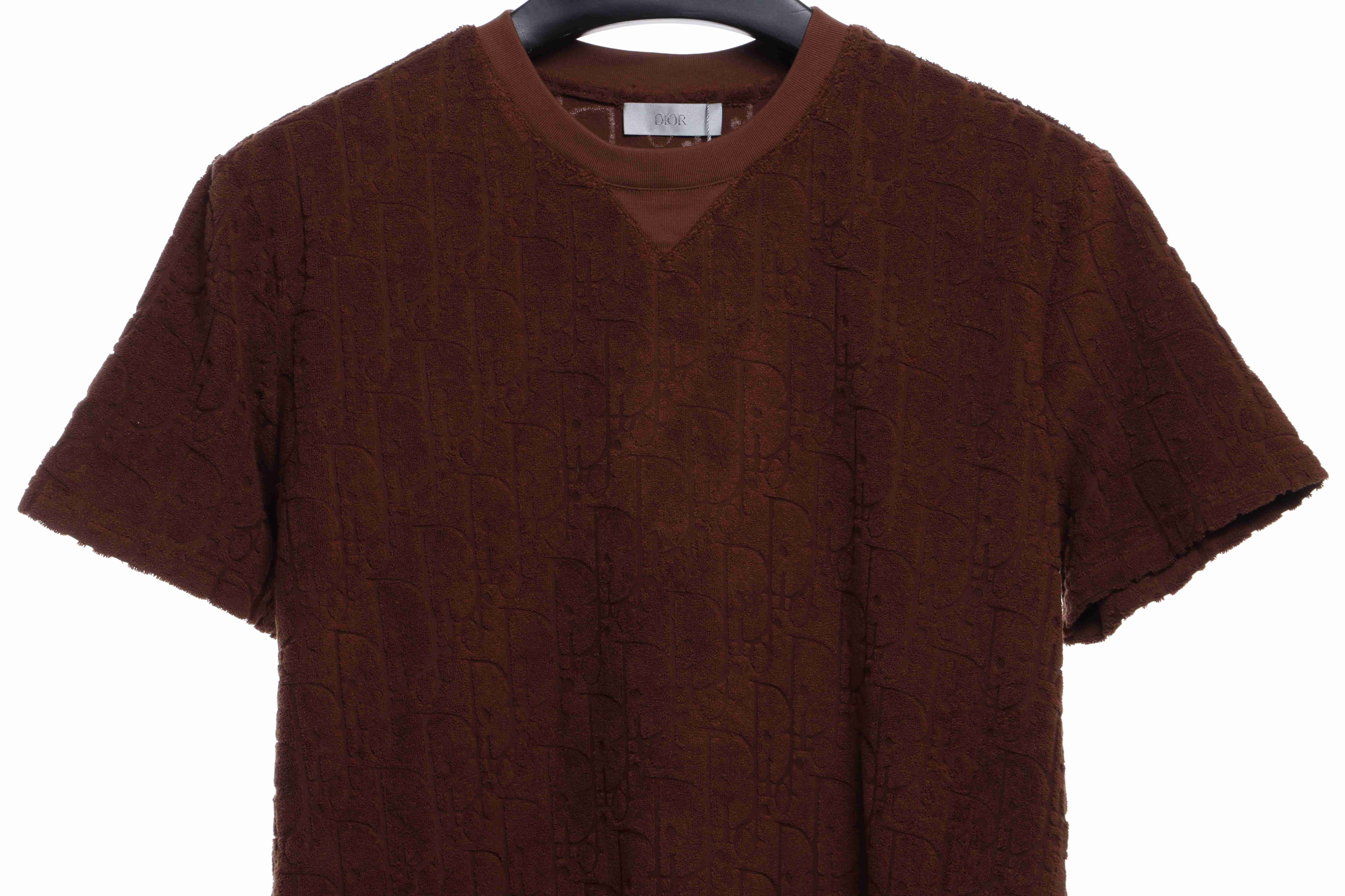 Dior obscure jacquard towelling short sleeve Brown