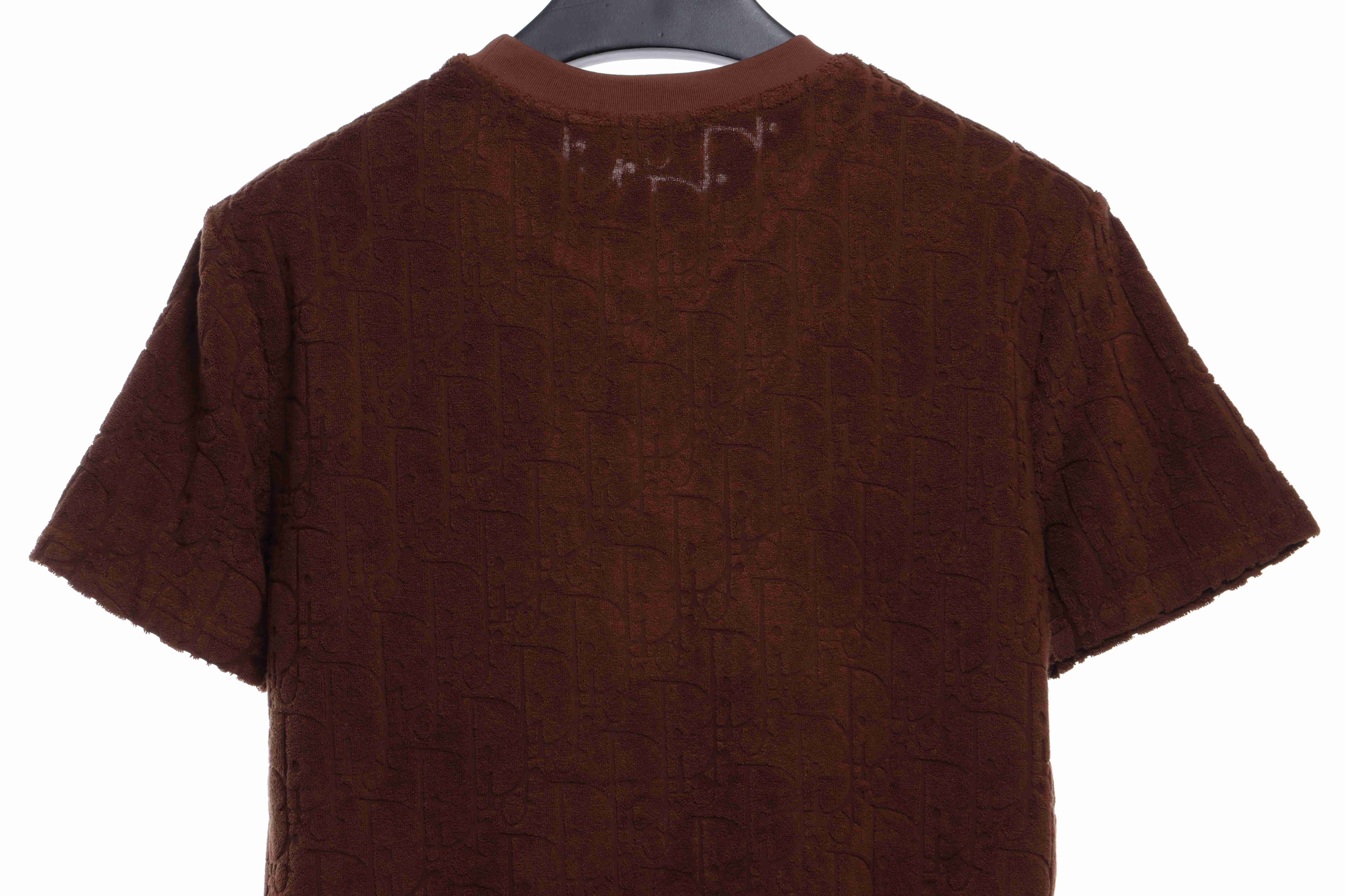 Dior obscure jacquard towelling short sleeve Brown