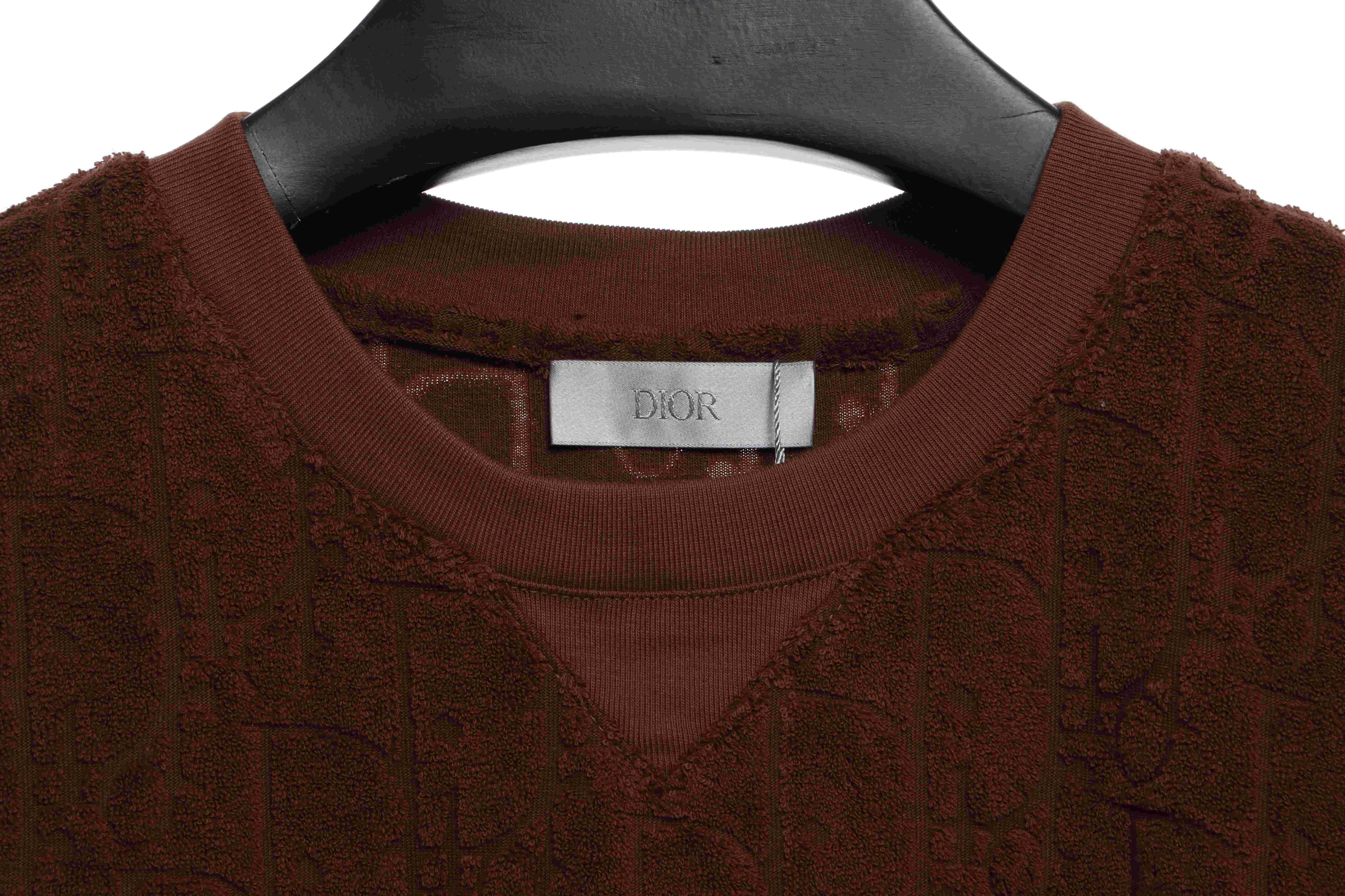 Dior obscure jacquard towelling short sleeve Brown
