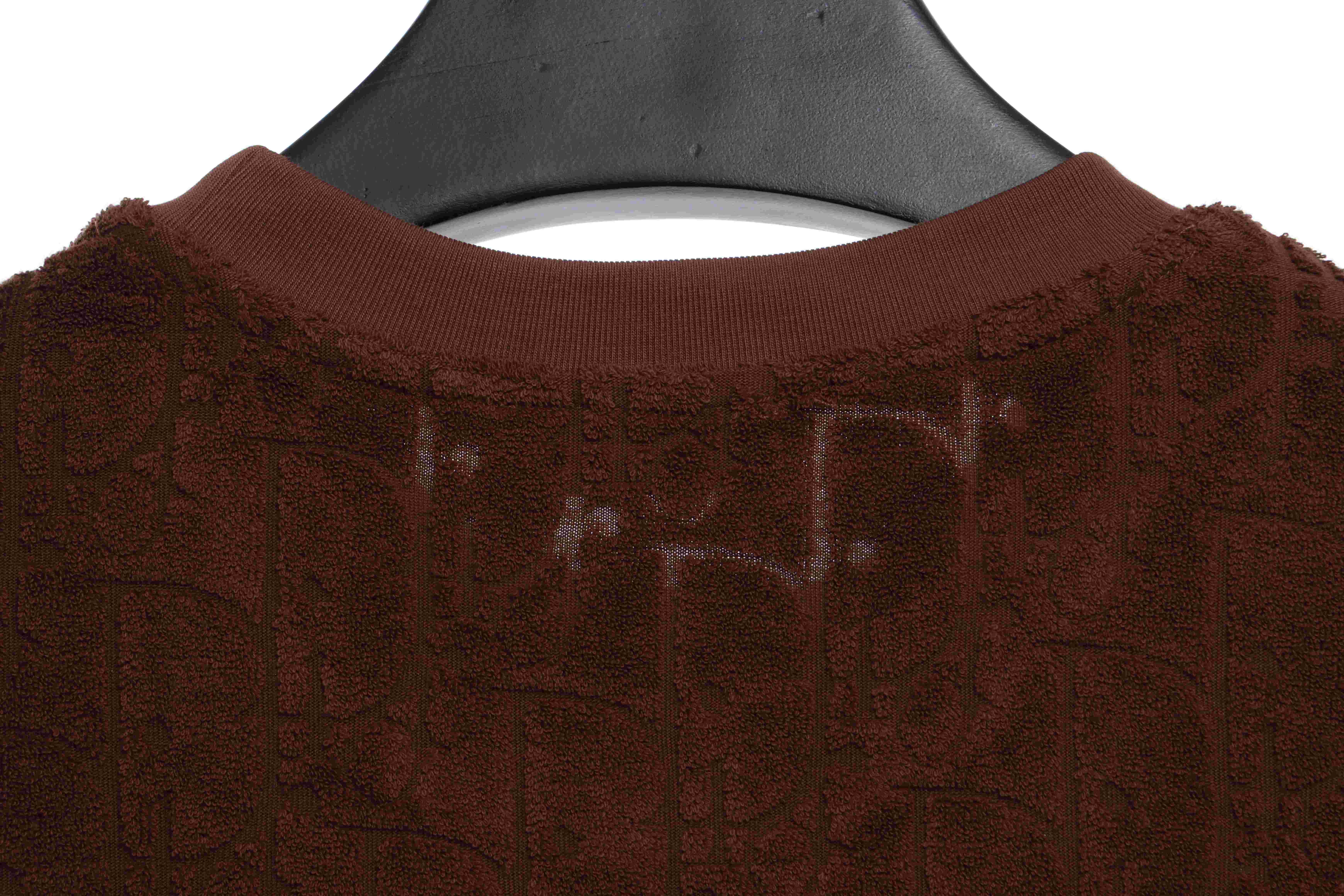 Dior obscure jacquard towelling short sleeve Brown