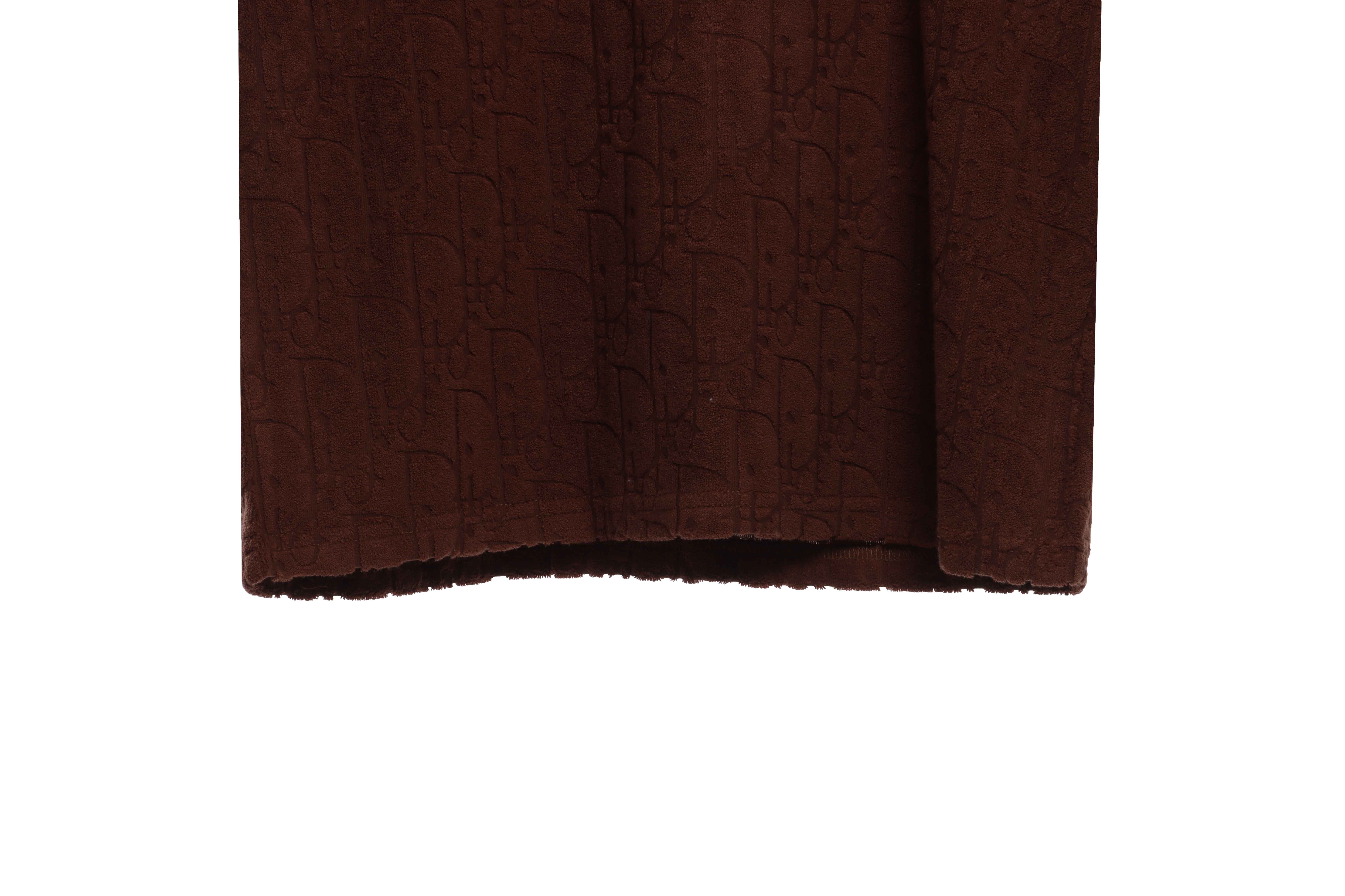 Dior obscure jacquard towelling short sleeve Brown
