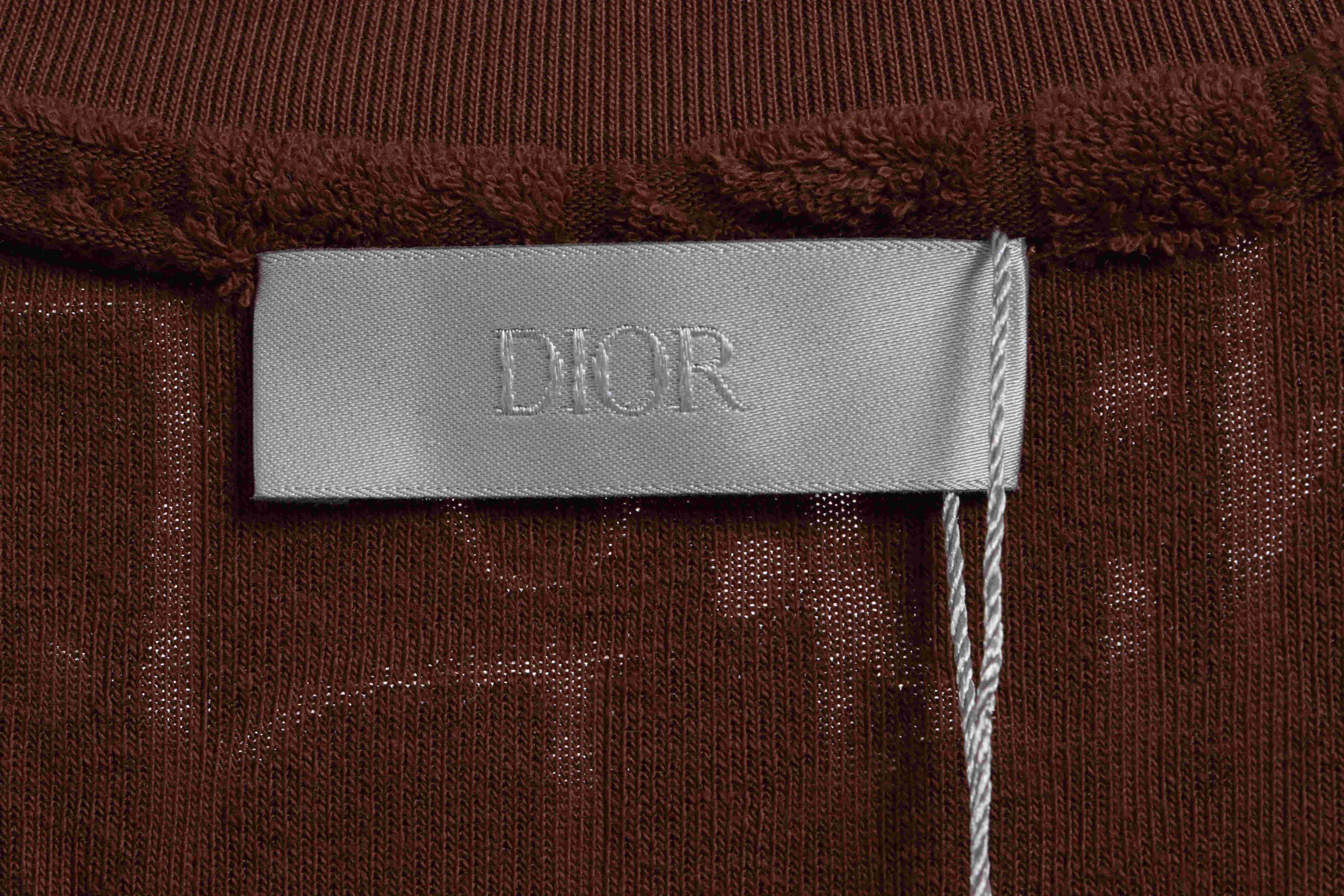 Dior obscure jacquard towelling short sleeve Brown