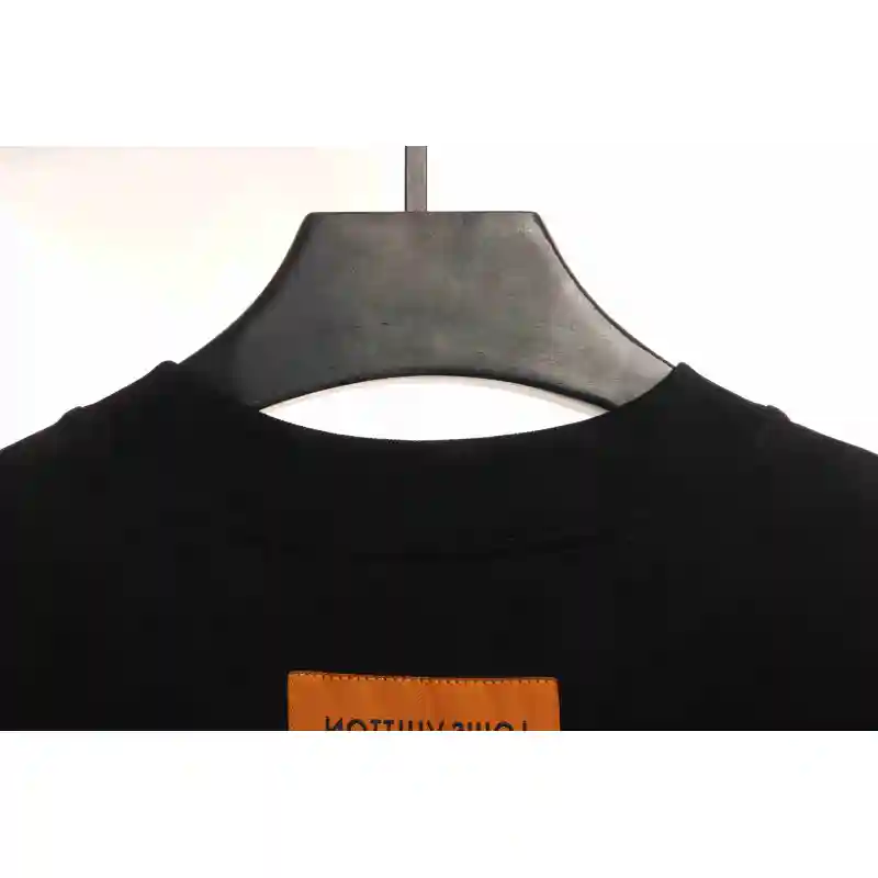 LV co-branded Chrome Hearts patch horseshoe short sleeves Black