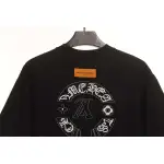 LV co-branded Chrome Hearts patch horseshoe short sleeves Black