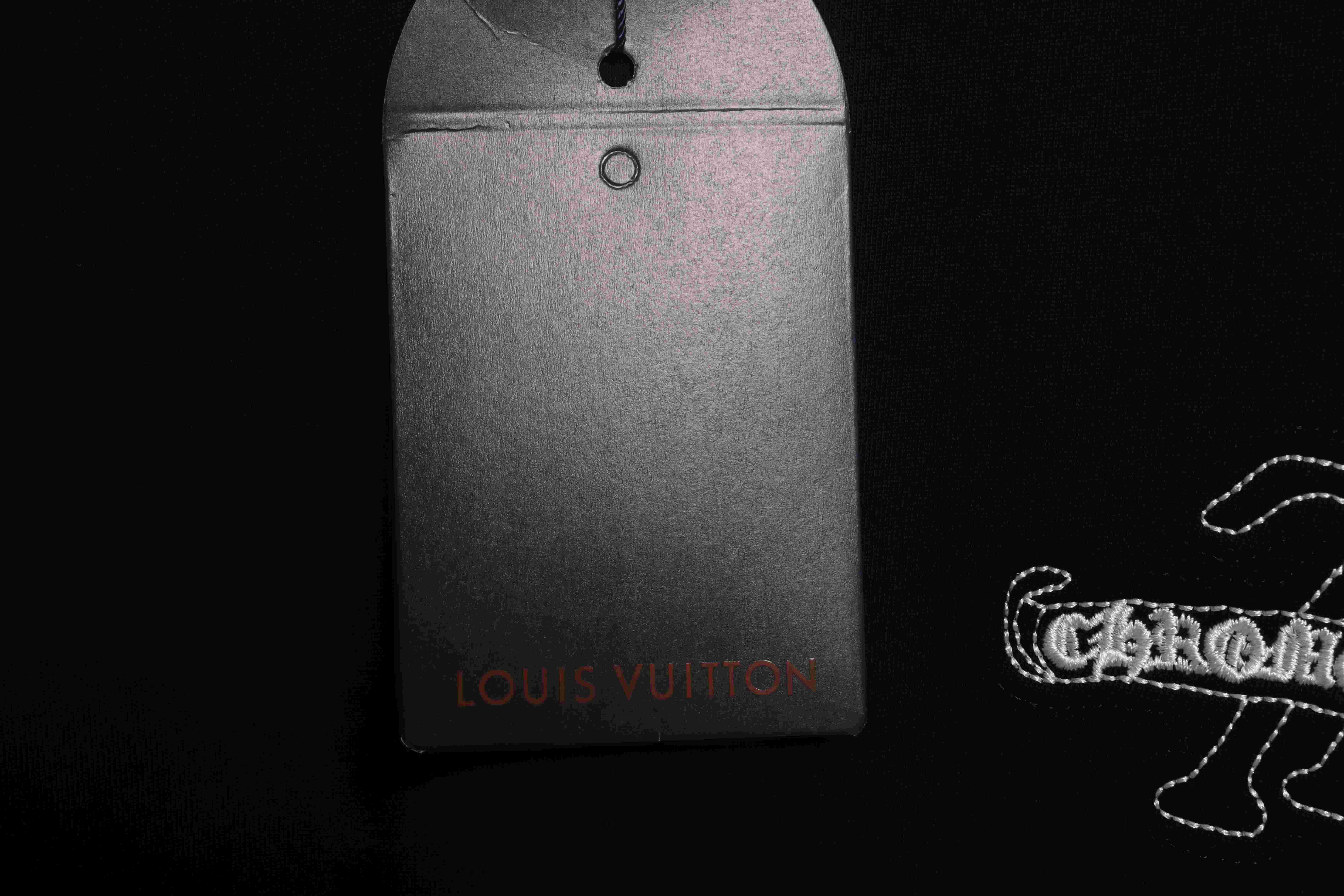 LV co-branded Chrome Hearts patch horseshoe short sleeves Black