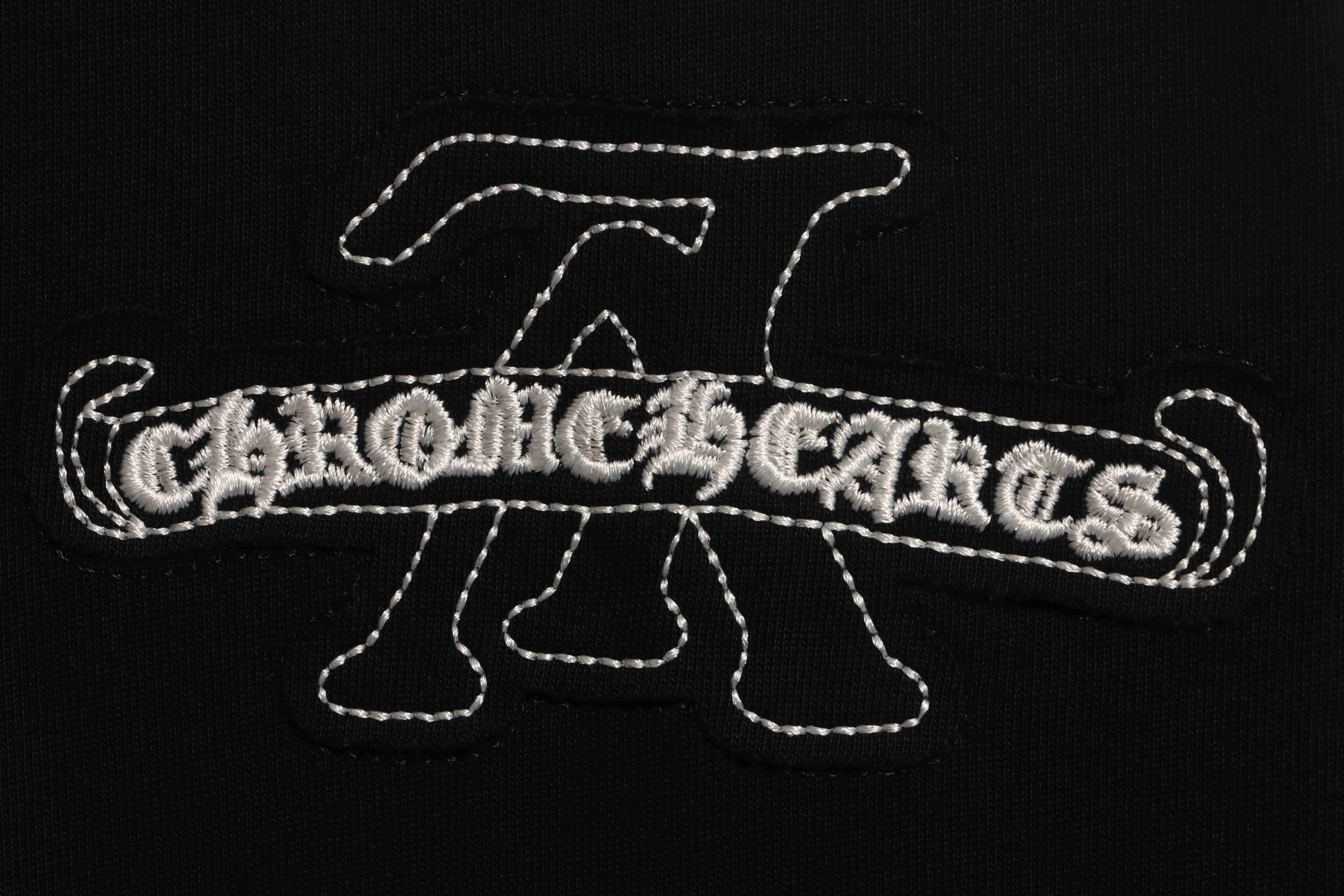 LV co-branded Chrome Hearts patch horseshoe short sleeves Black