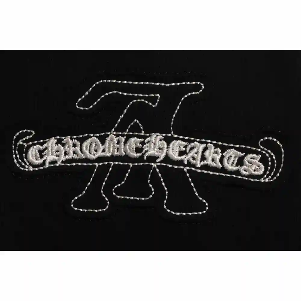 LV co-branded Chrome Hearts patch horseshoe short sleeves Black
