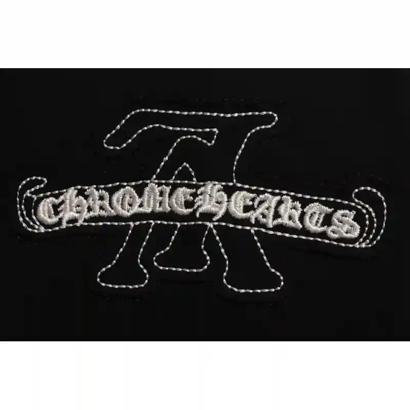 LV co-branded Chrome Hearts patch horseshoe short sleeves Black