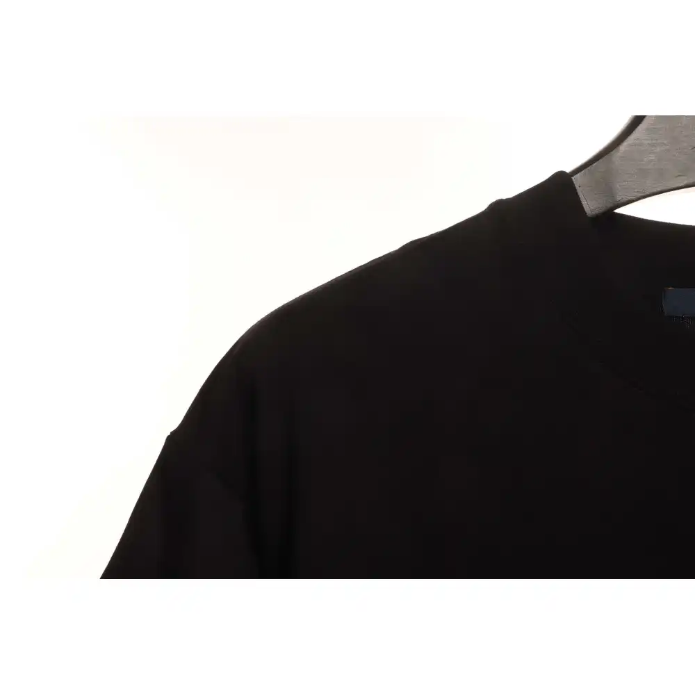 LV co-branded Chrome Hearts patch horseshoe short sleeves Black