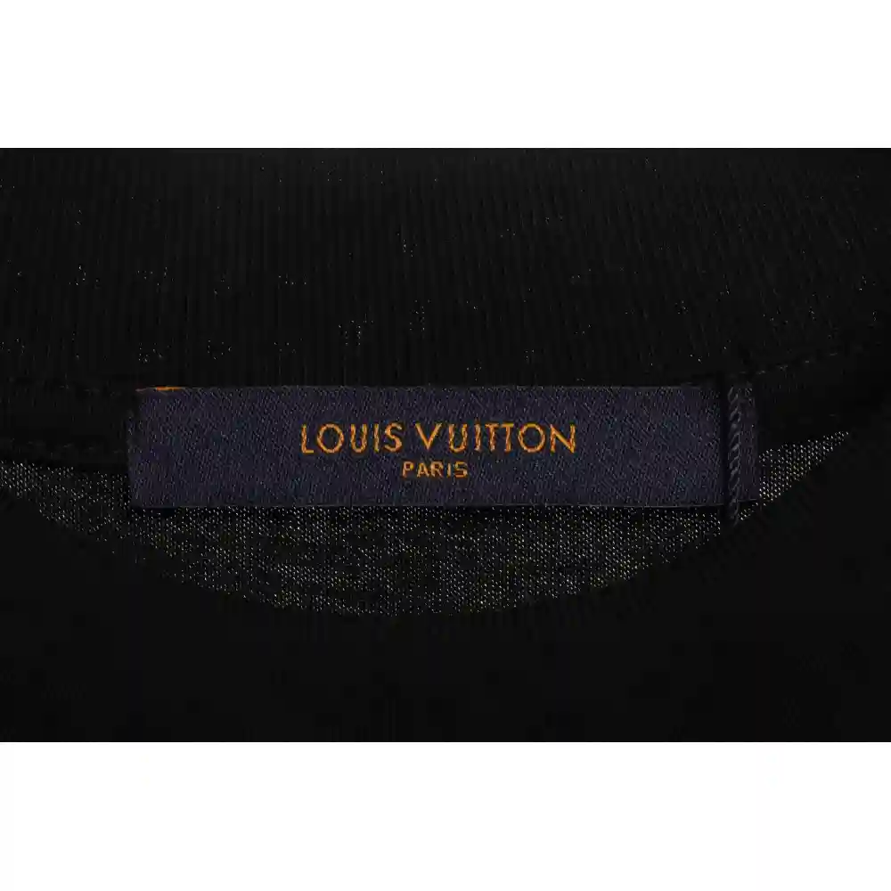 LV co-branded Chrome Hearts patch horseshoe short sleeves Black