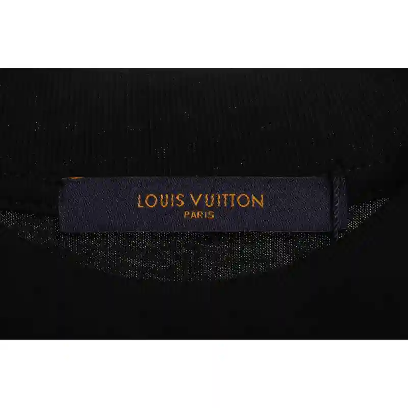 LV co-branded Chrome Hearts patch horseshoe short sleeves Black