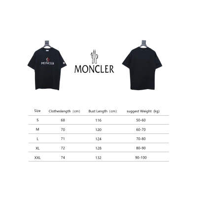 Moncler 2025 Spring and Summer New Short Sleeve T-shirt Black 02