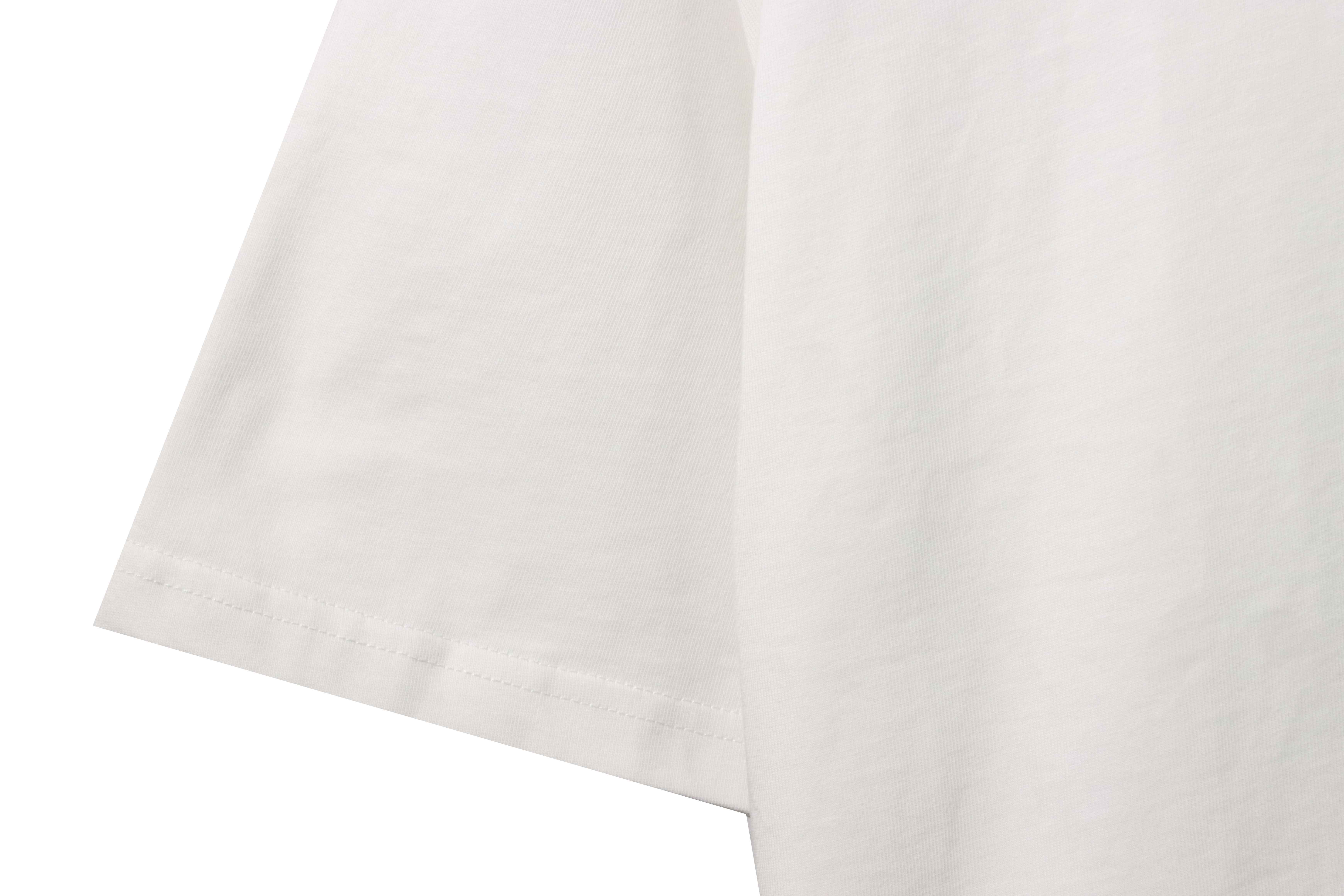 Chrome Hearts neckline Sanskrit horseshoe print short sleeves white