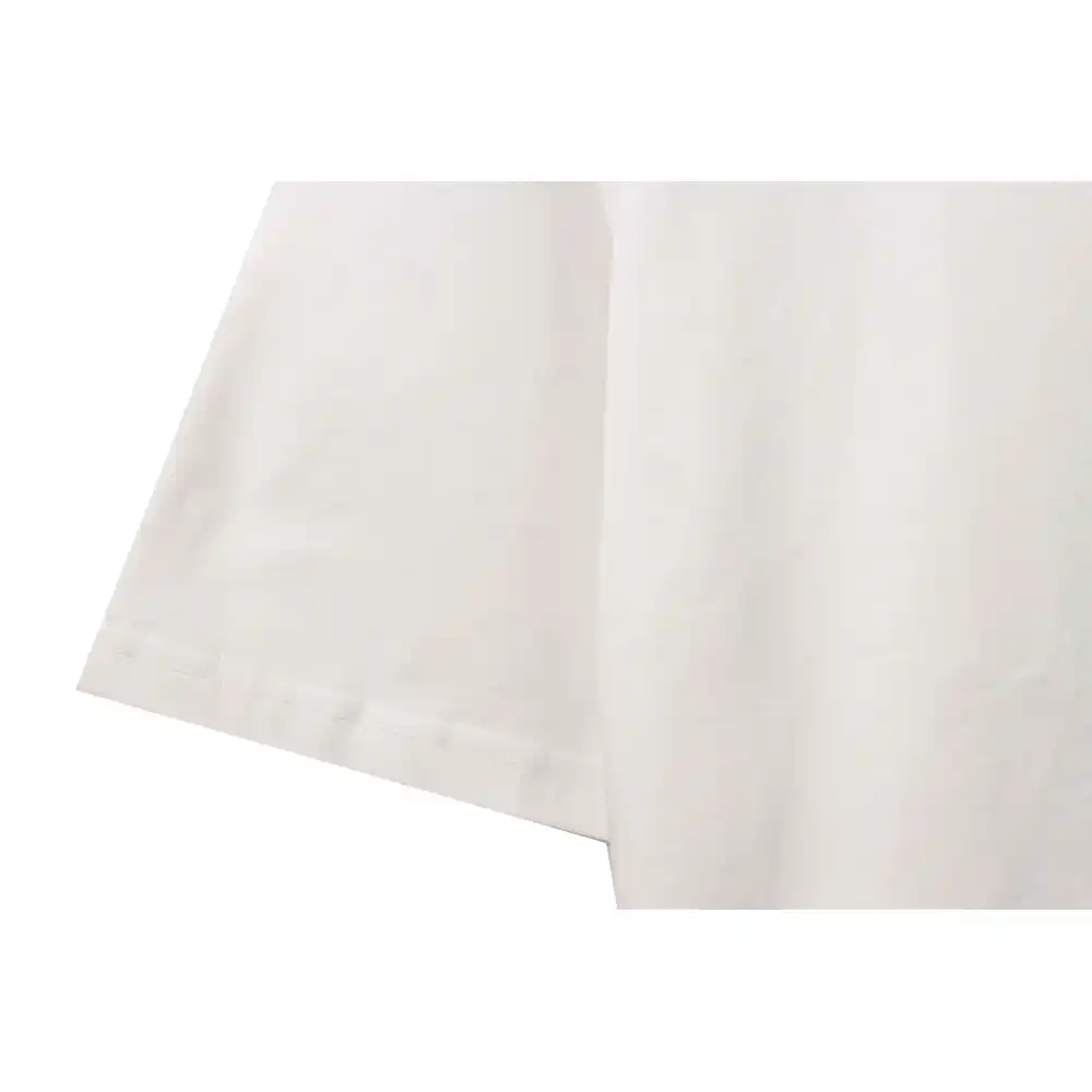 Chrome Hearts neckline Sanskrit horseshoe print short sleeves white