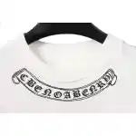 Chrome Hearts neckline Sanskrit horseshoe print short sleeves white