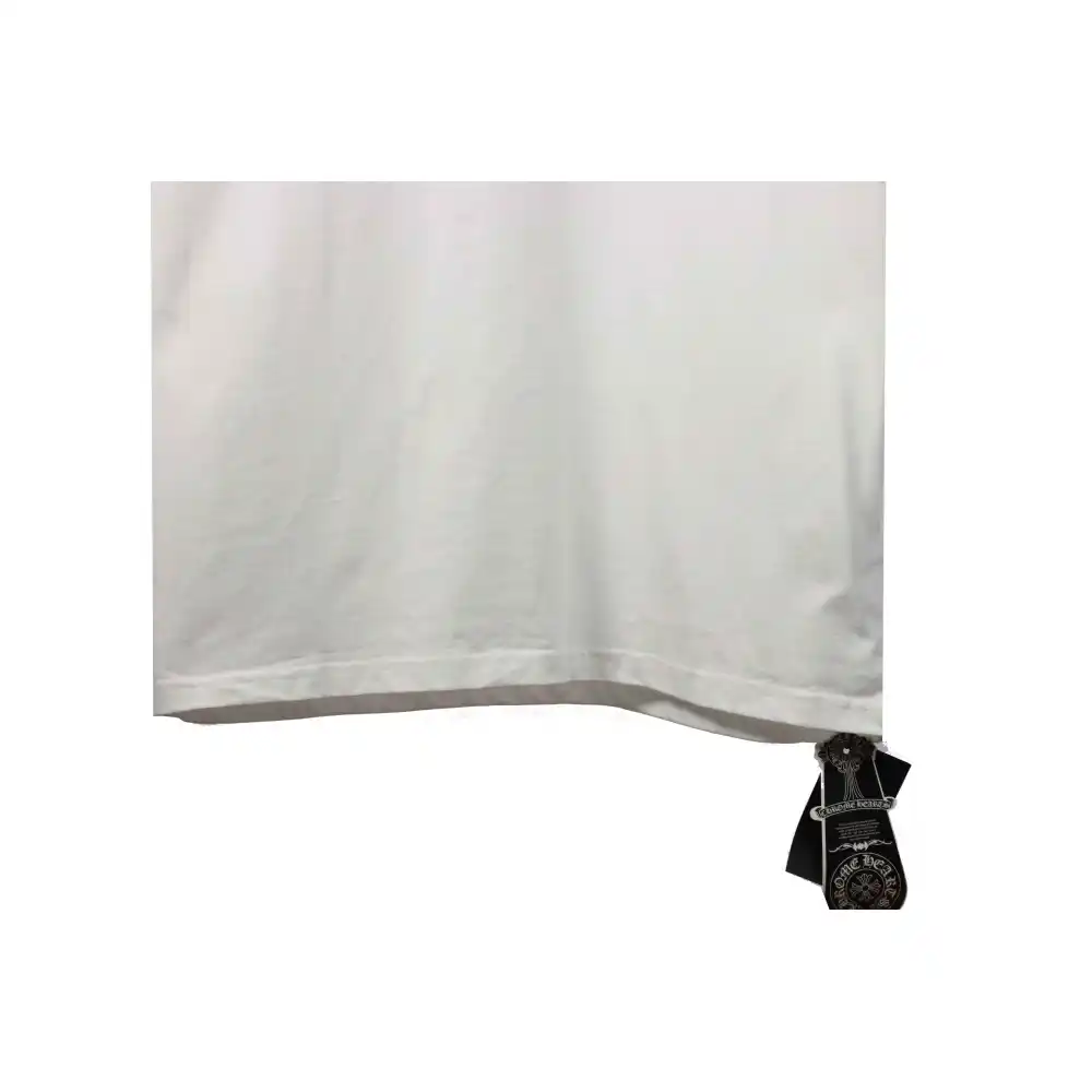 Chrome Hearts neckline Sanskrit horseshoe print short sleeves white