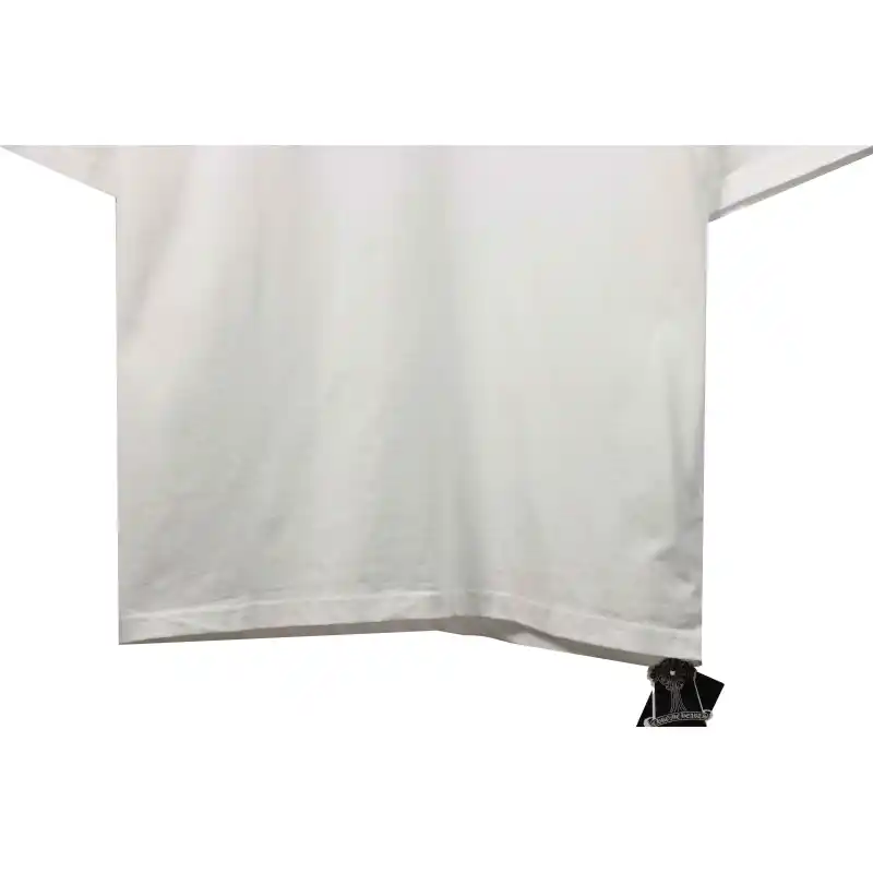 Chrome Hearts neckline Sanskrit horseshoe print short sleeves white