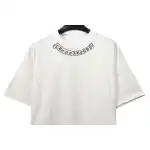 Chrome Hearts neckline Sanskrit horseshoe print short sleeves white
