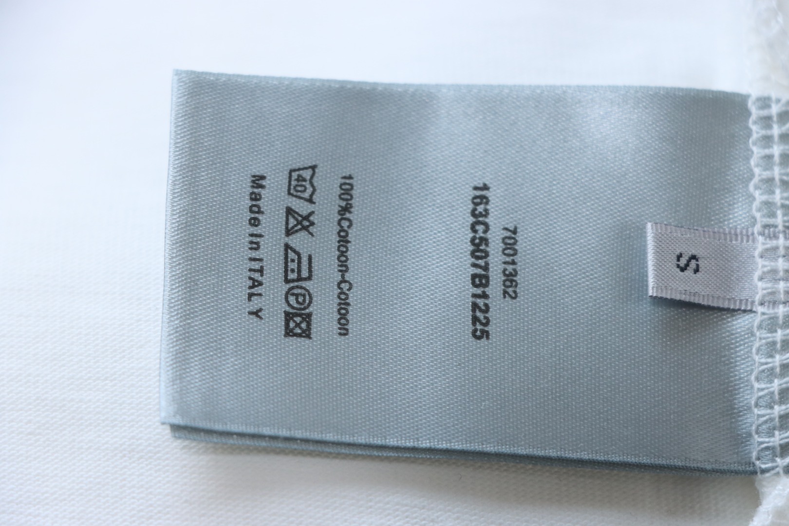 Dior 23ss blue striped letter print short sleeve white