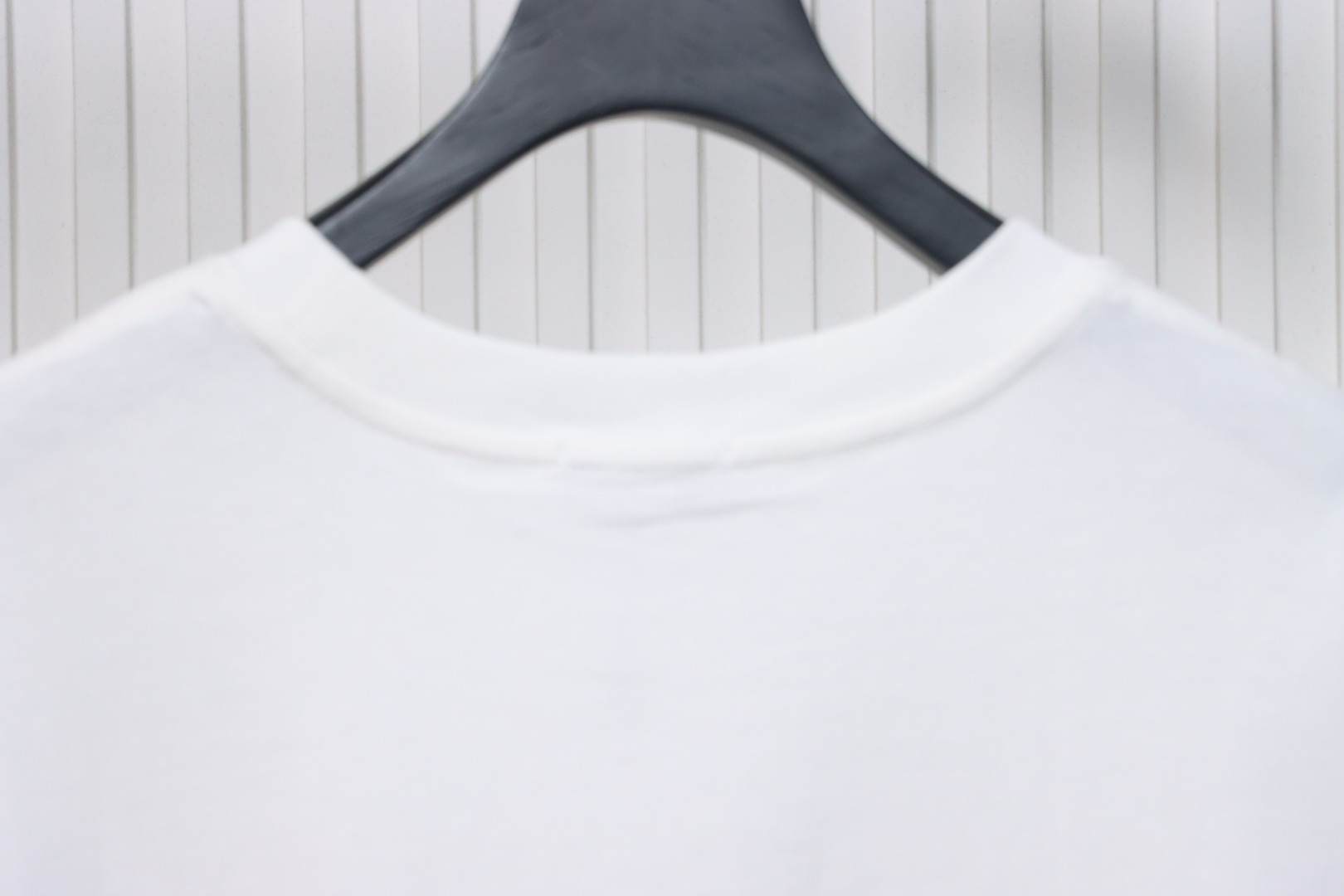 Dior 23ss blue striped letter print short sleeve white