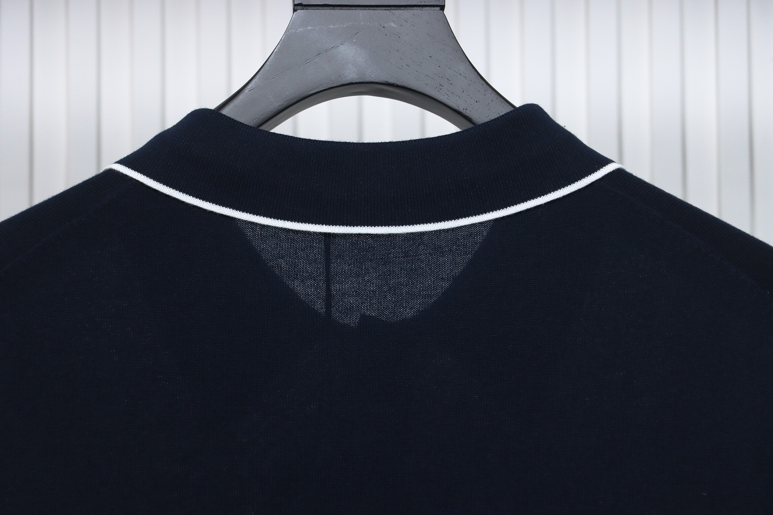 Dior 24ss embroidered small logo knitted Polo short sleeve black