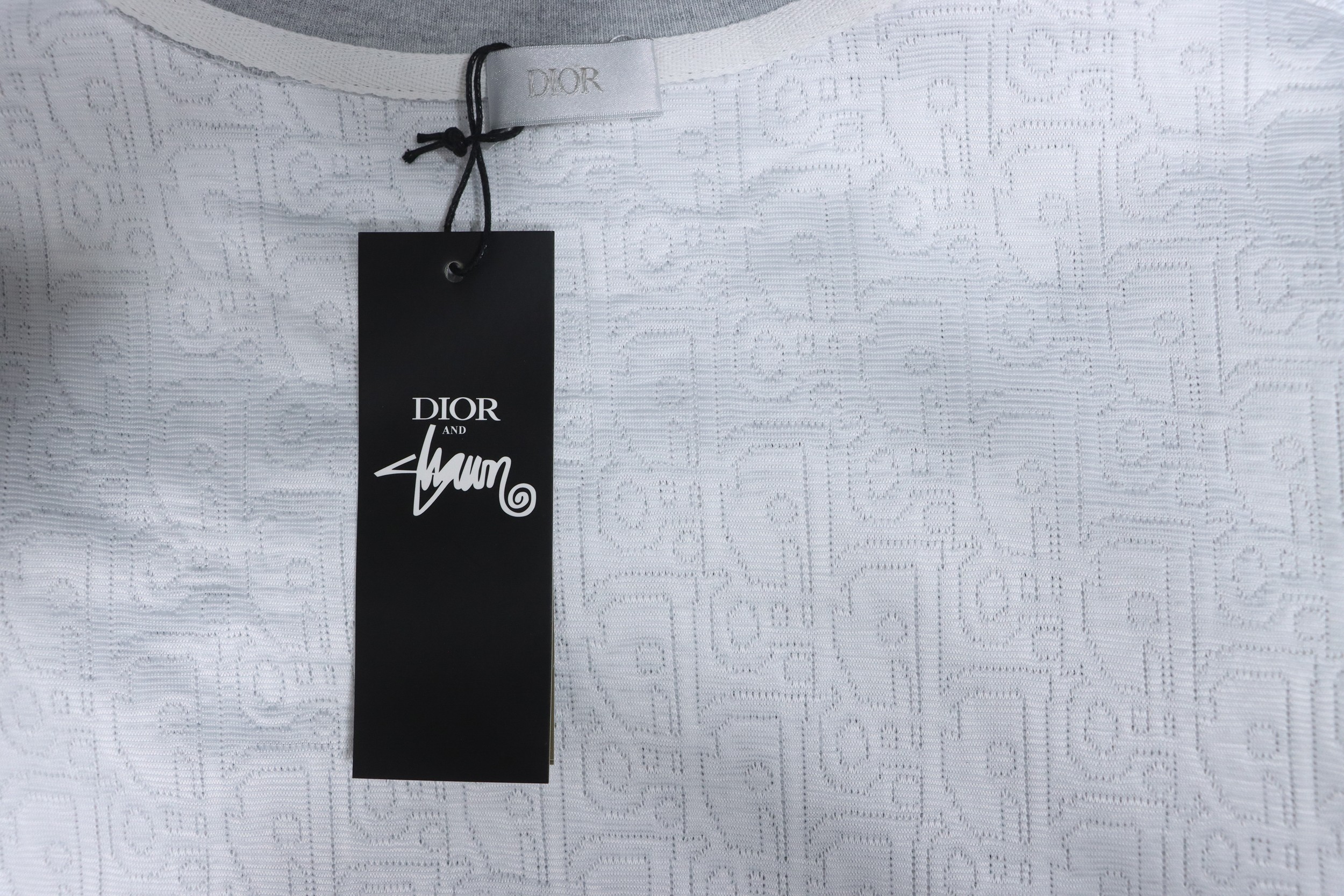 Dior 24ss full print monogram jacquard short sleeves grey