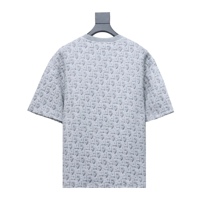 Dior 24ss full print monogram jacquard short sleeves grey 02