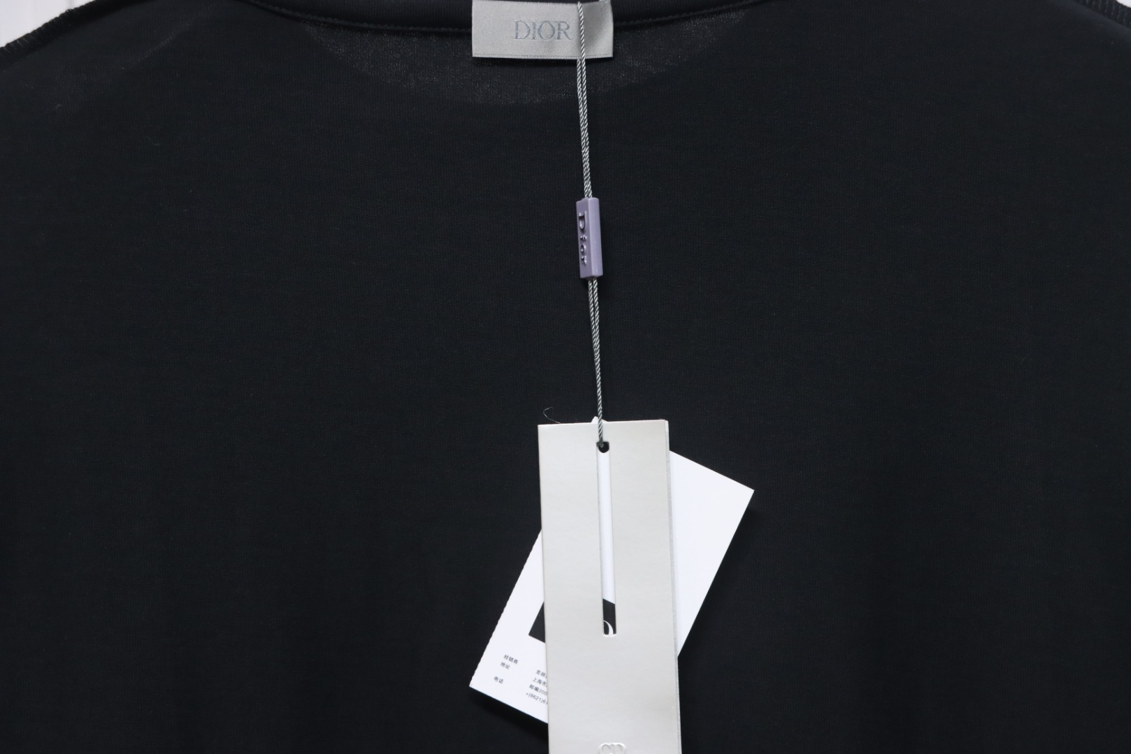 Dior 24ss gold thread embroidered CD short sleeve black