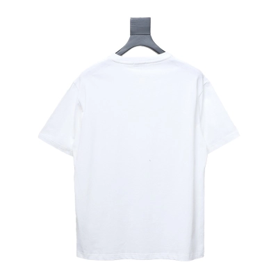 Dior 24ss gold thread embroidered CD short sleeve white  02