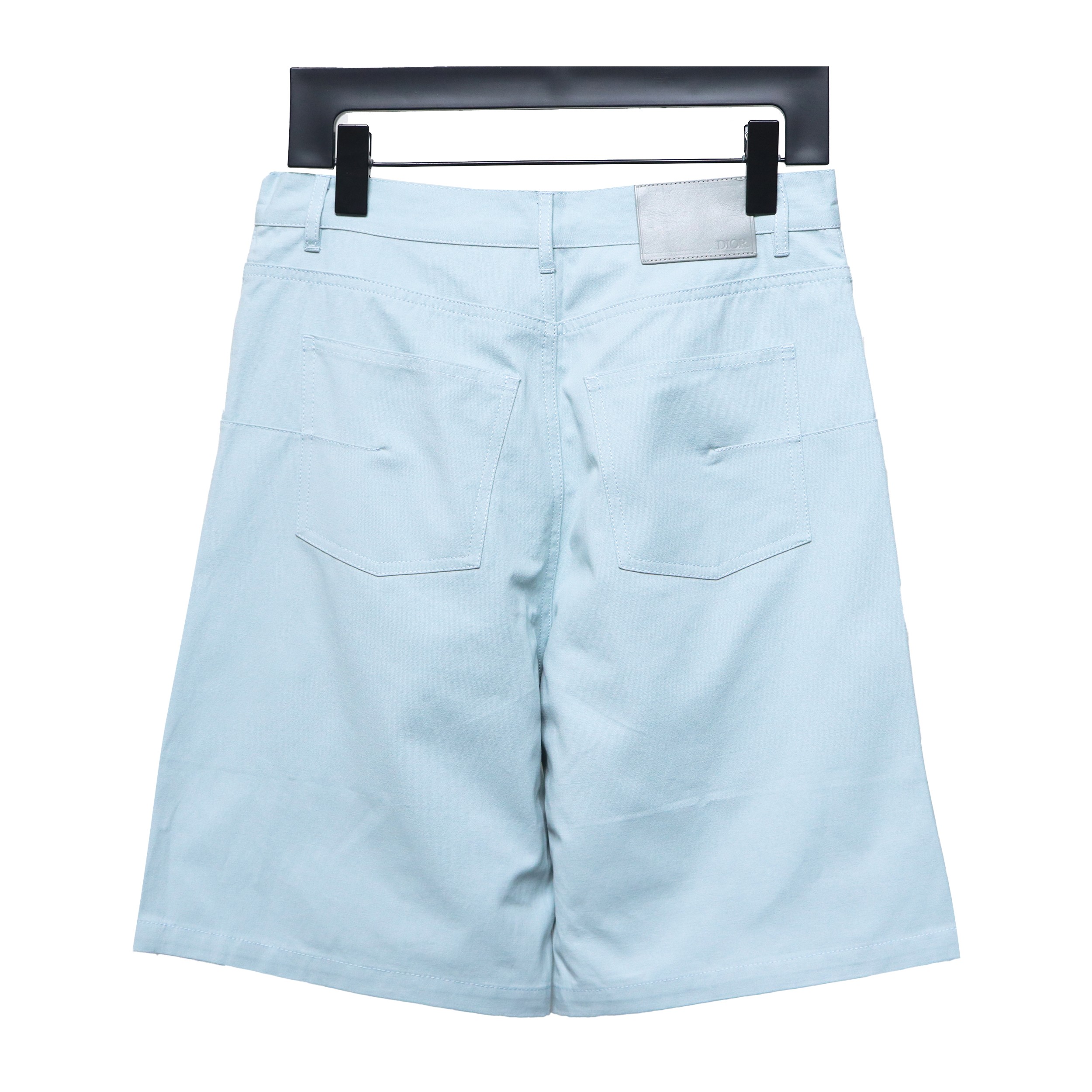 Dior 24ss heart embroidered shorts light blue