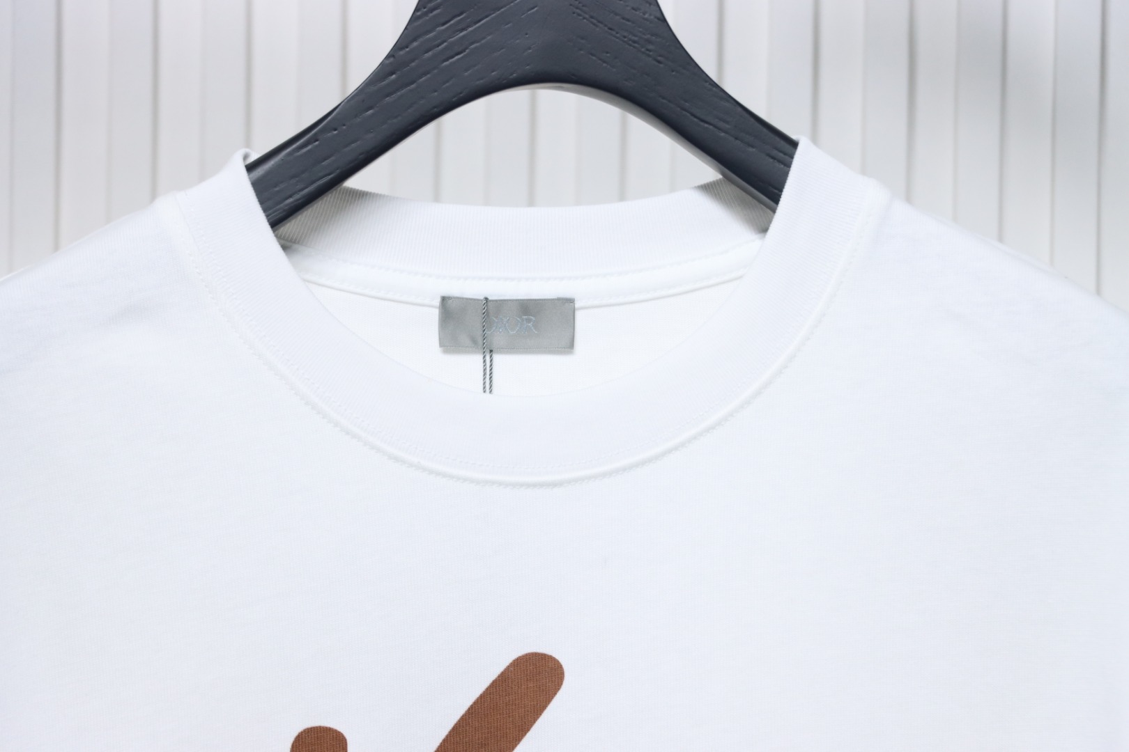 Dior 24ss letter logo print short sleeve white