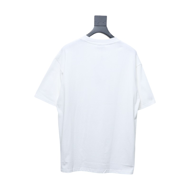 Dior 24ss letter logo print short sleeve white