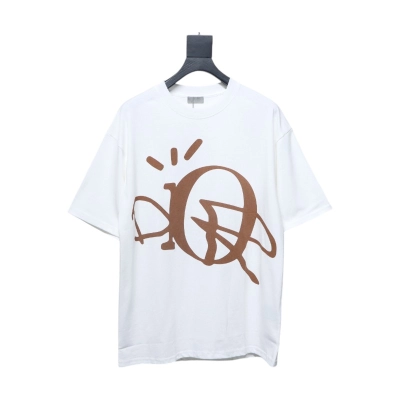 Dior 24ss letter logo print short sleeve white 01