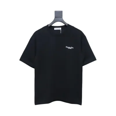 Dior 24ss small letter embroidered short sleeve black 01
