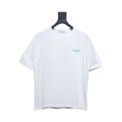 Dior 24ss small letter embroidered short sleeve white 01