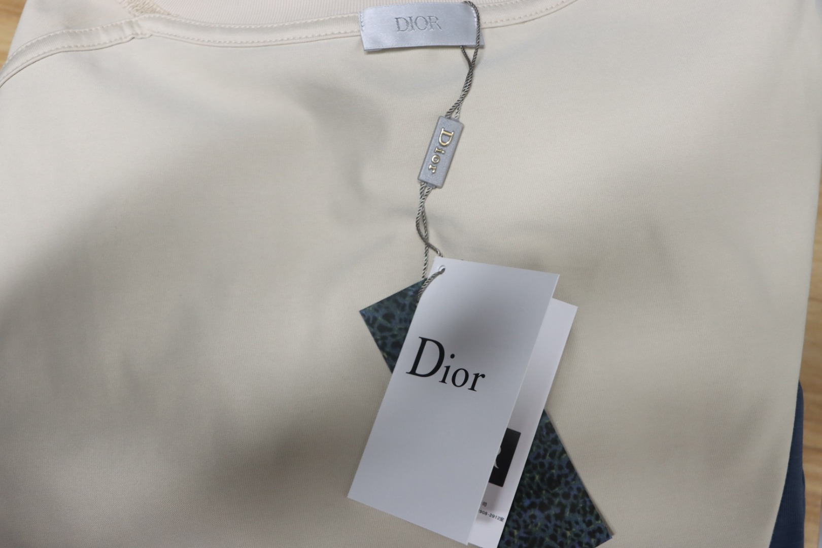 Dior 25ss chest embroidered patch short sleeve Beige