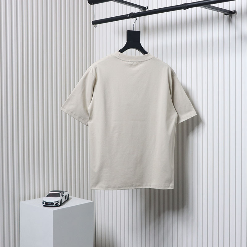 Dior 25ss chest embroidered patch short sleeve Beige