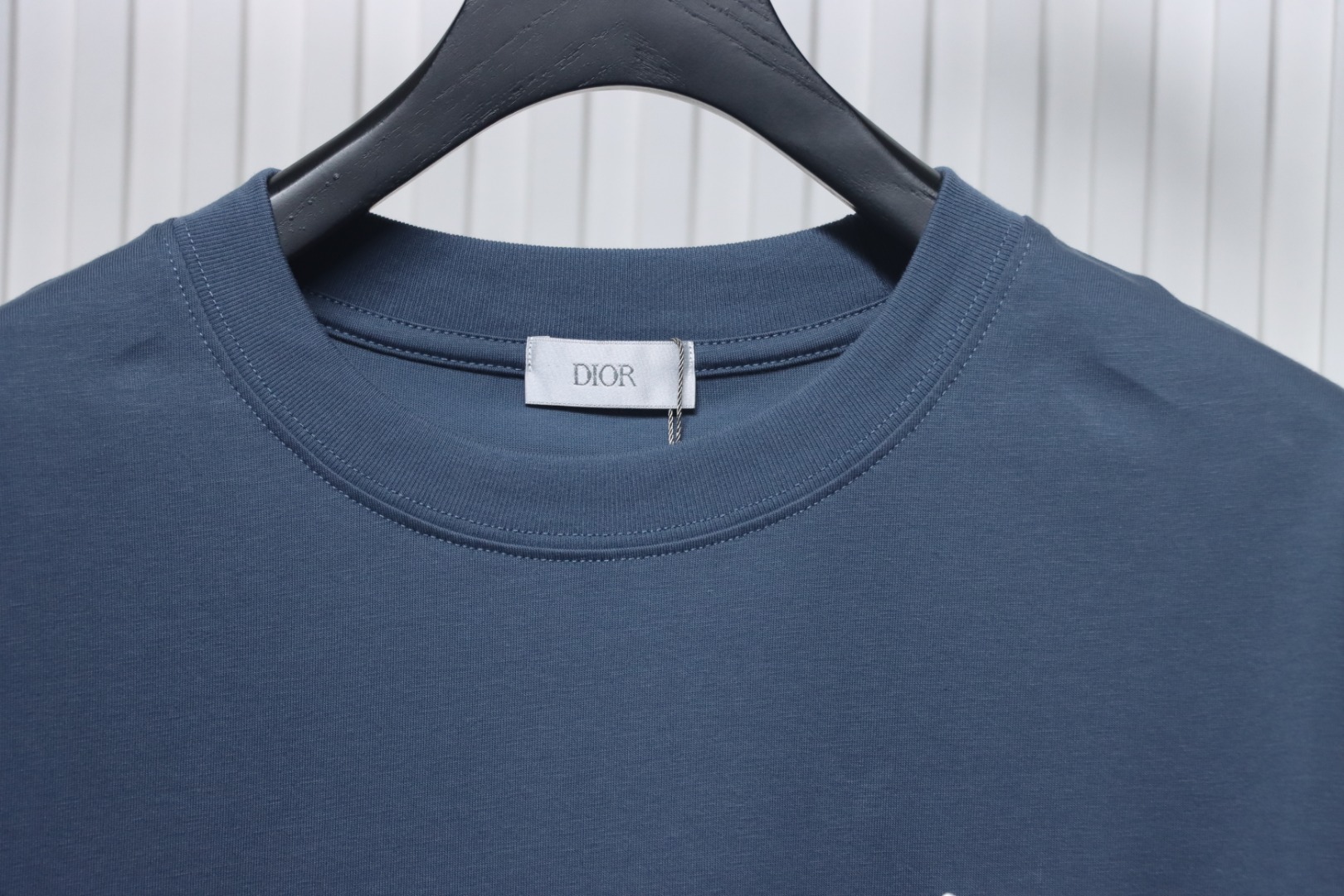 Dior 25ss chest embroidered patch short sleeve blue